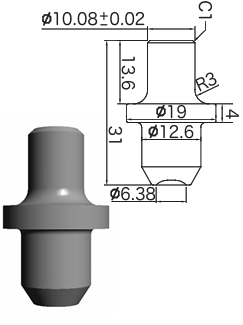 鉚釘鎚／Hammer Chisel  (1/8") YM720