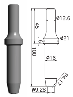 鉚釘鎚／Hammer Chisel  (3/16") YM704