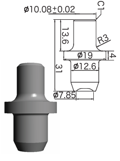 鉚釘鎚／Hammer Chisel  (5/32") YM721