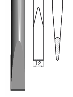 12寬平型/12mm Wide Cutting Chisel YM30