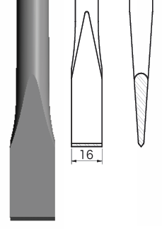 16寬平型/16mm Wide Cutting Chisel YM37