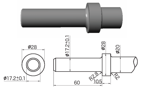 20mm圓型／Round. 17.2mm（圓唇）