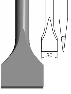 30寬平型／30mm Wide Cutting Chisel YM104