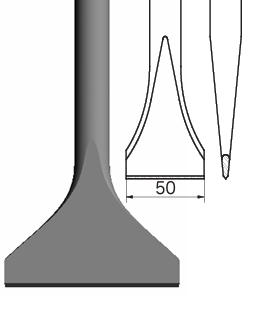 50寬　平型／50mm Wide Cutting Chisel YM204