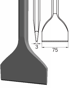 75寬平型／75mm Wide Cutting Chisel YM306