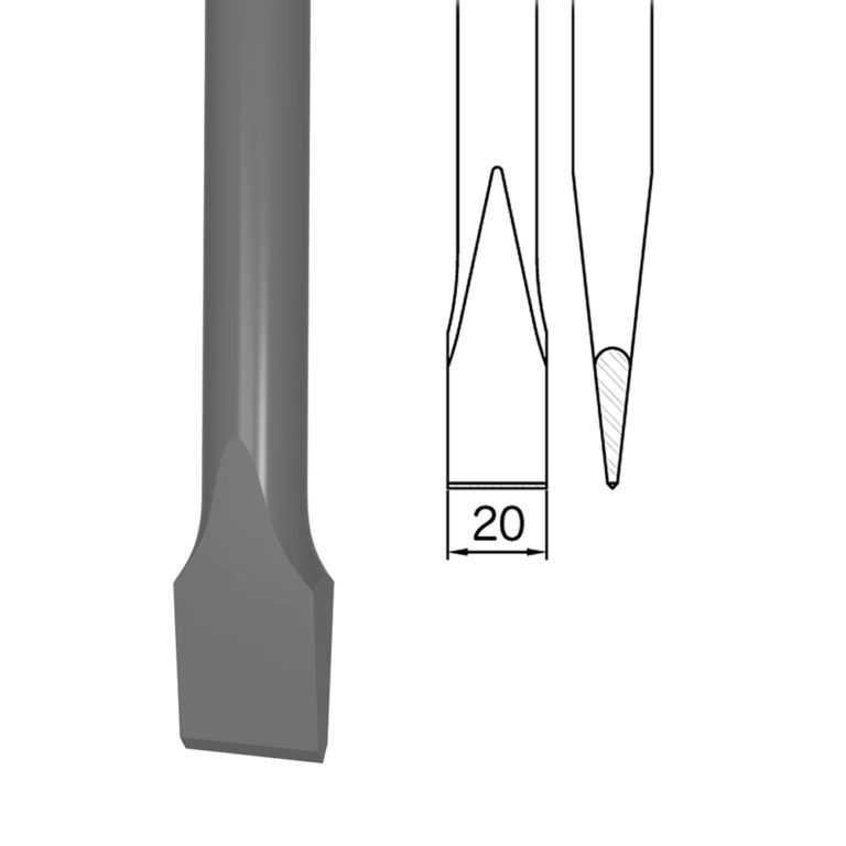 20寬平型／20mm Wide Cutting Chisel YM103